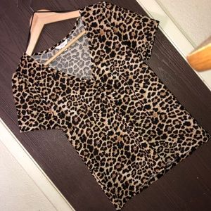 cheeta print short sleeve